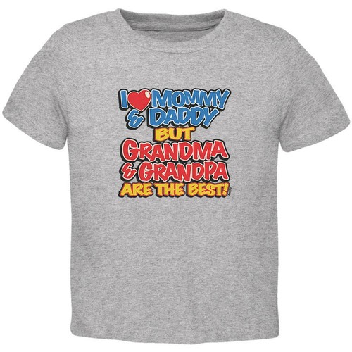I Love Mommy & Daddy Grandma & Grandpa The Best Toddler T Shirt - 第 1/1 張圖片