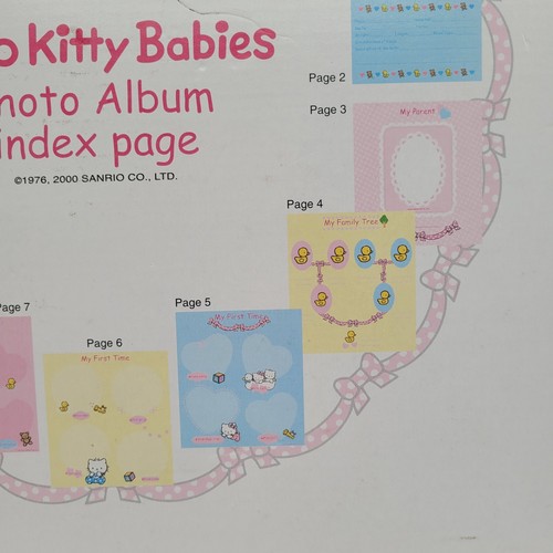 Sanrio Hello Kitty Babies Daniel Pink Album Box Scrapbook Baby Book *Read* - Picture 11 of 23