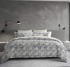 Vera Wang Layered Geometric Duvet Cover, KING SIZE - Brand New In Package