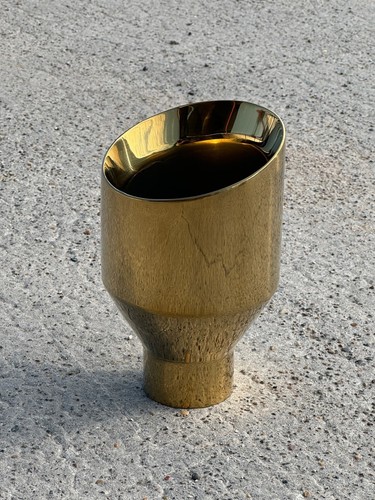2.5" IDX5"X8" AUTHENTIC Double Wall Slant Stainless USA GOLD Exhaust Tip - 2587 - Picture 2 of 10