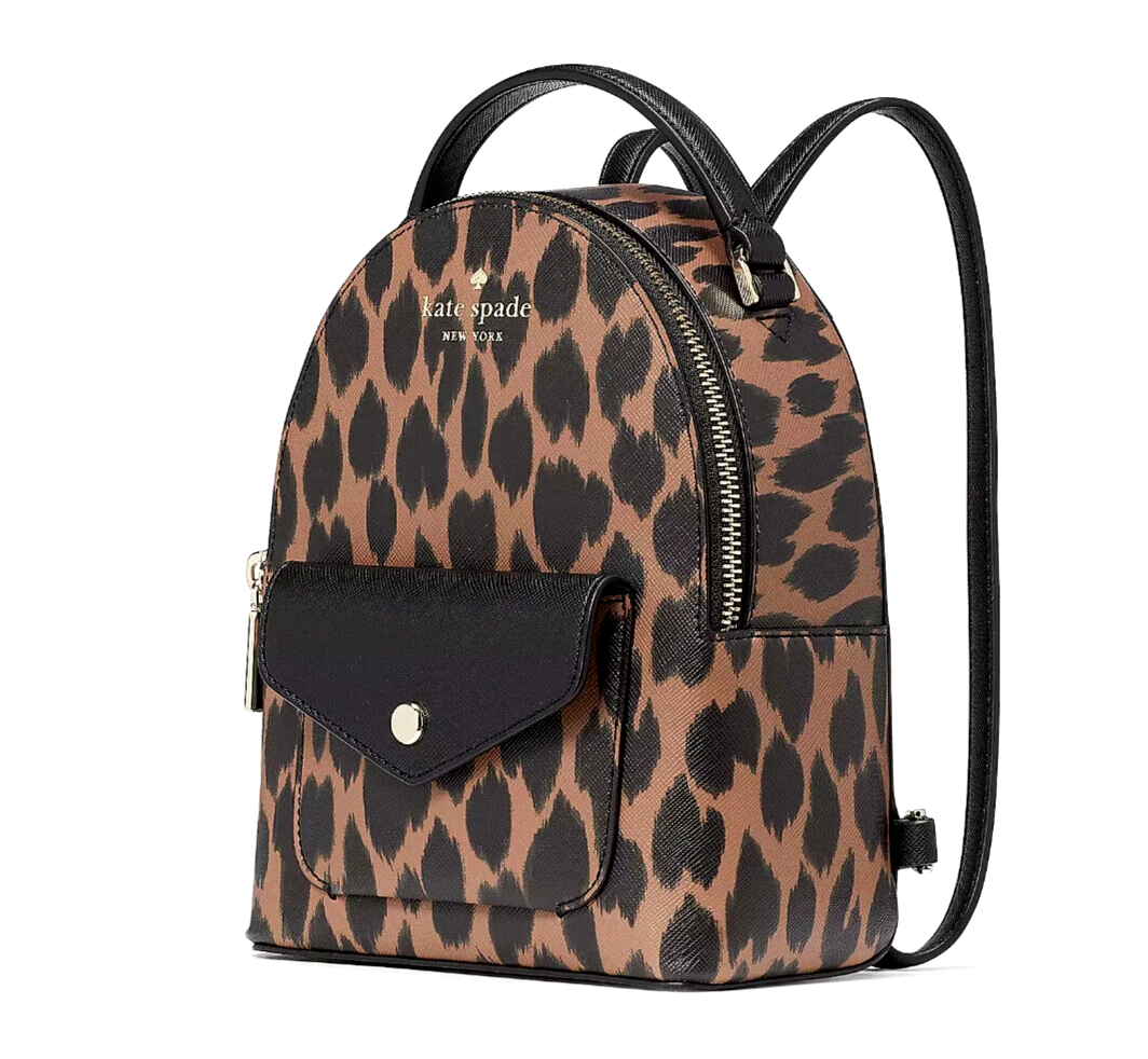 Mini Scyler New Kate Spade Schuyler Mini Backpack Leopard Spotted Animal Print with ...