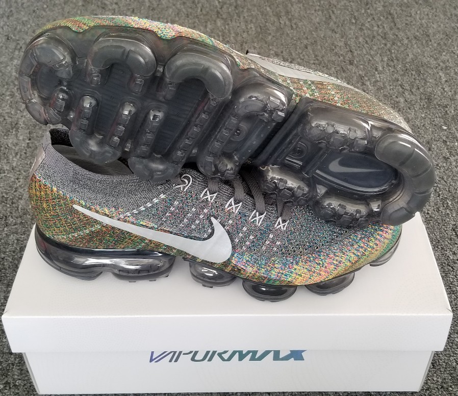 NIKE AIR VAPORMAX FLYKNIT KALEIDOSCOPE MENS SZ 10 GREY MULTI-COLOR 849558 019 DS NIKE AIR VAPORMAX FLYKNIT KALEIDOSCOPE MENS SZ 10 GREY MULTI-COLOR 849558 019 DS