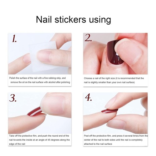 Press on Nails Short Square Red French False Nails Leopard Print Glitter24 pack - Picture 7 of 7