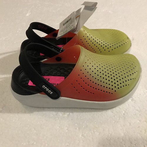 Crops Literide Color Dipped Crocs Green And Red New With Tags Size 4W/6W - 第 6/12 張圖片