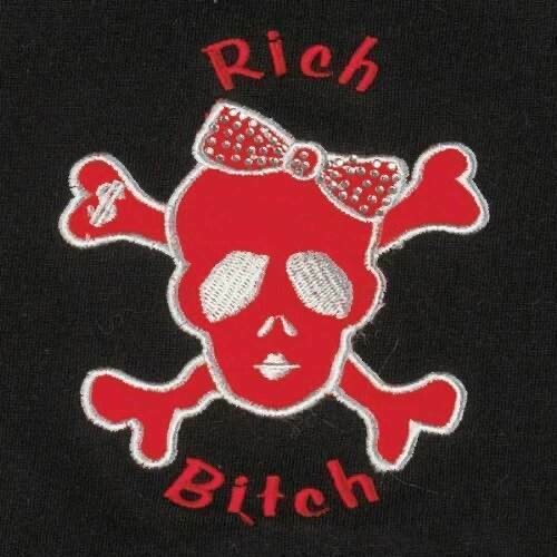 Hundeshirt Tank, Rich Bitch mit Strass, Zack & Zoey, XL passt 29-32" Brustumfang - Bild 2 von 2