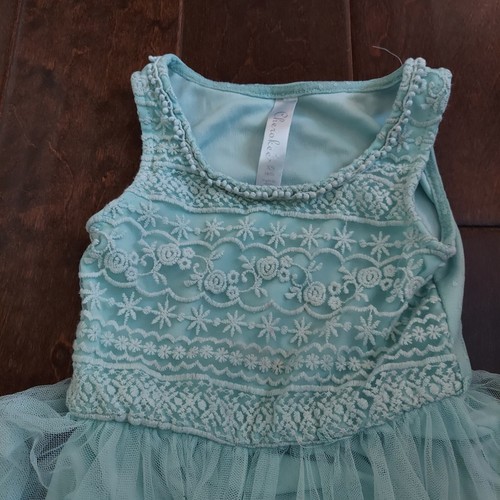 Cherokee Girl's Lace Blue Ballerina Dress - Size XS (4/5) - (Some Tiny Stains) - Picture 3 of 12
