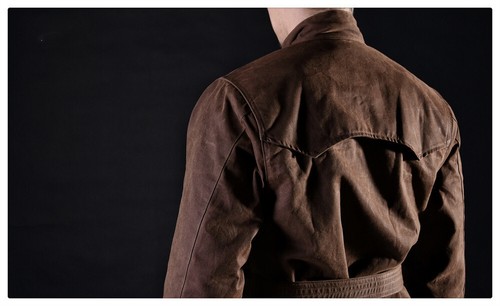 Chaqueta de Carga Vintage Engrasada Lona Encerada Militar Británica Selva Tropical Safari - Imagen 5 de 34