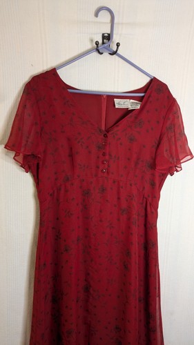 Katie Lee Collection Red Vintage Y2k Maxi Dress Size 10 - Picture 2 of 8