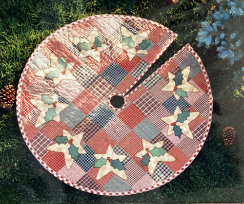 STAR WREATH TREE SKIRT Christmas Applique pattern only J. J. Stitches & Co. - Picture 1 of 3