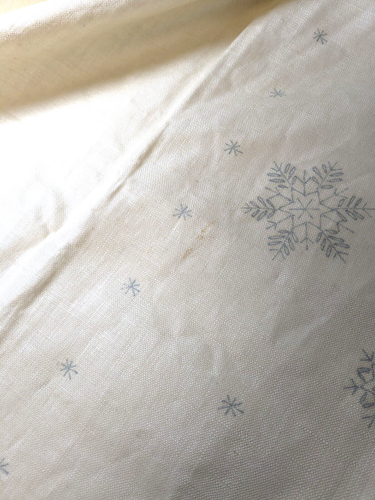 Vintage Bucilla Needlework Kit Snowflake Linen Tablecloth Napkins 5 PC Set #2940 - Picture 10 of 10