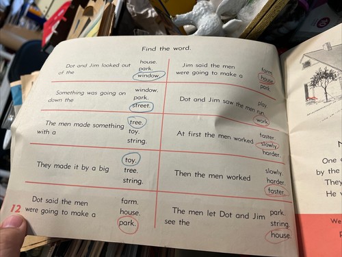 Vintage All Around with Dot and Jim 1st Grade Reader Workbook Phonics 1953 - Picture 5 of 9