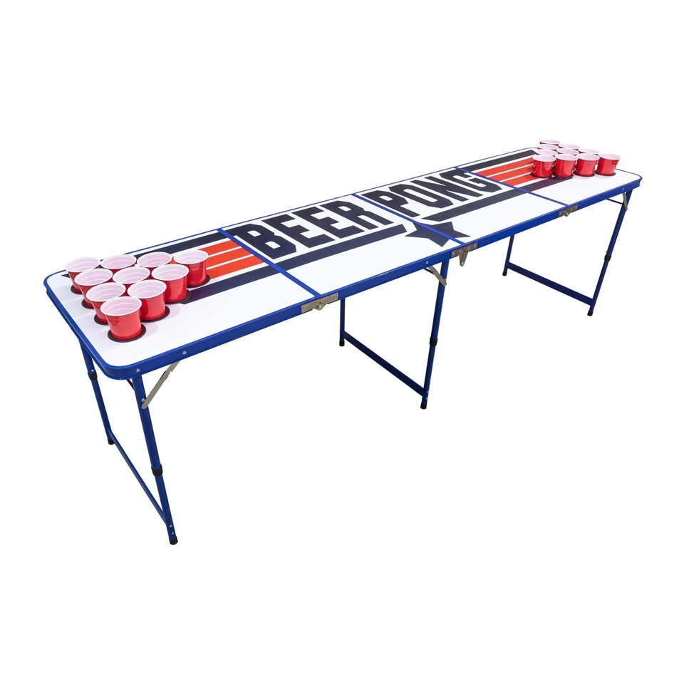 TOP GUN BEER PONG TABLE 8ft - Cup Holder Cut Outs | Party Drinking Game 240cm - image 2 of 4