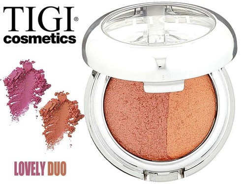 Paquete de 2 rubores TIGI Lovely Duo - brillo natural 0,071 OZ (MS-64047) NUEVO SIN CAJA para mujer - Imagen 11 de 11