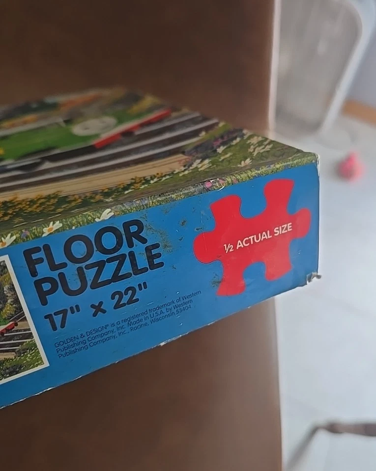 Rompecabezas de piso Thomas the Tank Engine & Friends 1993 vintage 63 piezas 17"x22" Foto 4 de 4