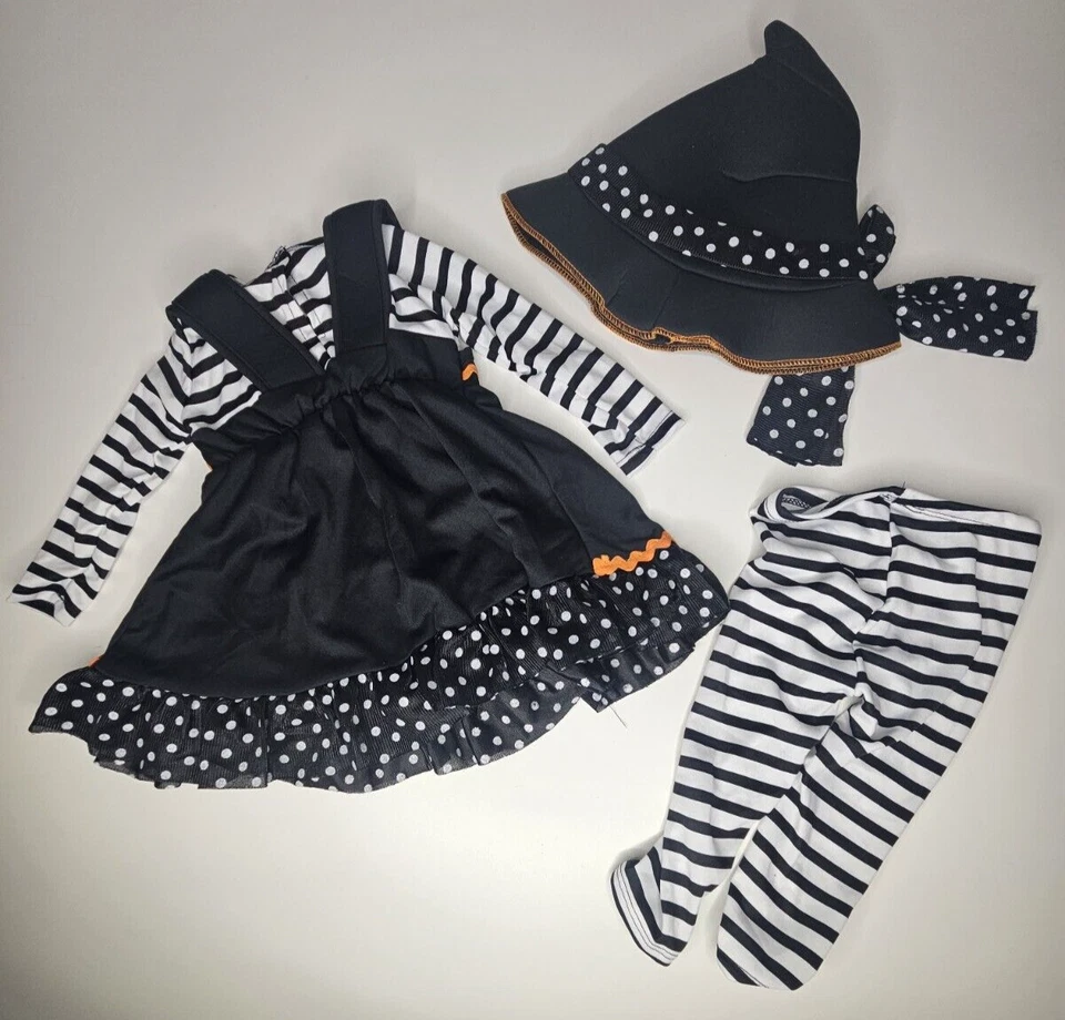 Crafty Lil' ведьма костюм для Хэллоуина - младенца 6 до 12 месяцев - платье шляпа брюки - Изображение 3 из 4