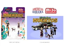 American Diorama Dia De Los Muertos Halloween Family Metal Figures 5 pieces 1/64