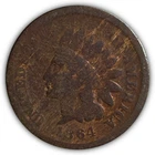 1864-L Indian Head Cent Good G Coin #10792