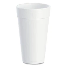 Dart 20J16 Foam Drink Cups, 20 oz, White, 500/Carton (Restricted in CA & WA)