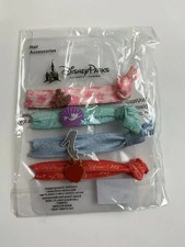 Disney Parks Princess Set of 4 Hair Ties Bows Hair Accessories Ariel Aurora