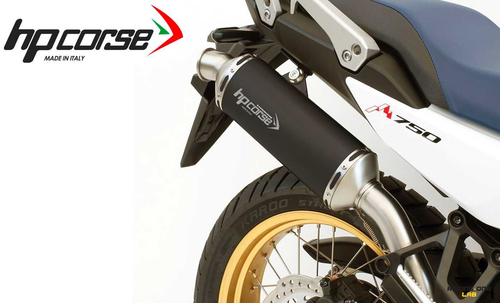 TERMINALE DI SCARICO HP CORSE SP-1 SHORT ALTO OMOLOGATO EURO5 HONDA TRANSALP 750 - Imagen 2 de 2