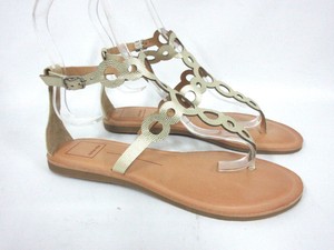New-Dolce-Vita-Women-Jorell-Flat-Sandal-Gold-Tone-Size-8