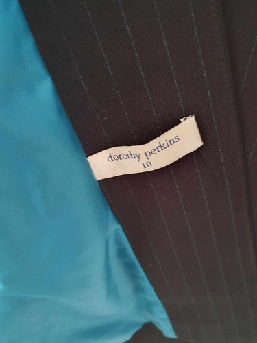 Vintage Women's Dorothy Perkins navy royal blue pinstripe trouser suit size 10 - Picture 4 of 9