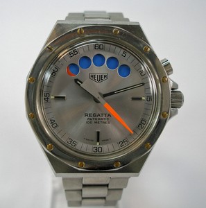 Mens-Chronograph-Heuer-REGATTA-Ref-134-500-Steel-Vintage-Watch-Steel-Automatic