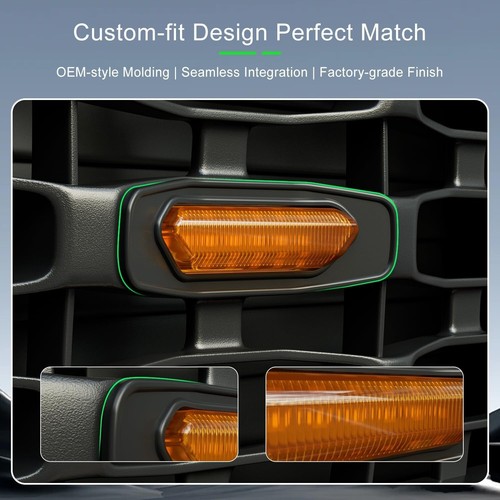 For 2022-2024 Ford Maverick XLT LED Front Grille Lights Yellow Decorative Lamps - Imagen 2 de 6