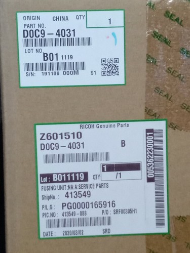 Genuine Ricoh D0C9-4031 Fuser Unit