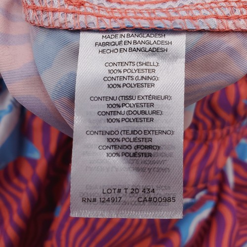 Trunks Shorts Mens Extra Large Orange Purple Wavy Shark Allover Striped Swimsuit - Picture 9 of 14