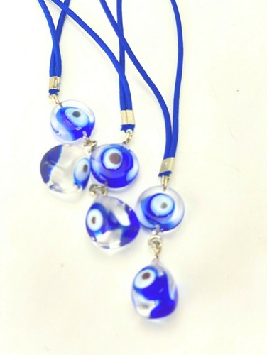 Turkish Blue Evil Eye Glass Car Hanging Amulet Gift Handmade Mirror Decoration - Picture 41 of 41