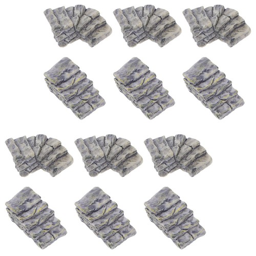 12 Pcs Mini -Stein -Treppendekoration Miniatur-Landschaftsdekoration