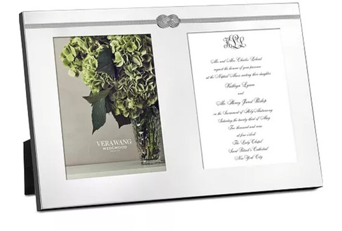 Vera Wang Silber Bilderrahmen Double Infinity Wedgewood mit Box 165 $