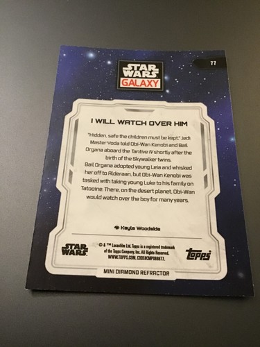 2024 Star Wars Galaxy Chrome INSERTOS BASE REFRACTORES elige tarjeta completa tu conjunto - Imagen 265 de 295