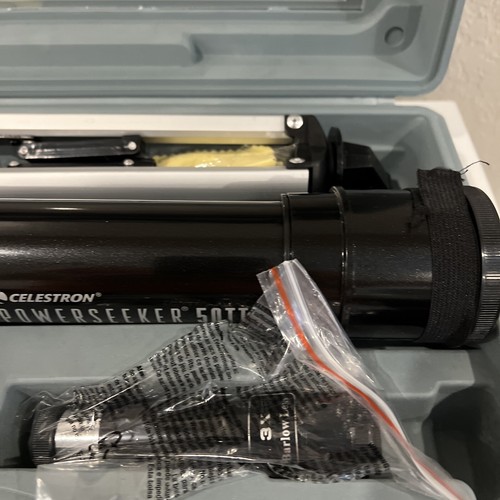 CELESTRON POWERSEEKER 50TT TELESCOPE 185 POWER 50 MM REFRACTOR NEW FREE SHIP - Picture 11 of 18