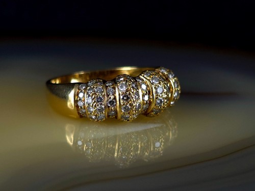 Ring Gold 585 Brillant 19,2 mm - traumhaft schön & herrlich funkelnd massiv 14 k - Bild 9 von 14