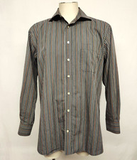 Peter Millar Men's Size M Button Down Long Sleeve 100 Cotton Stripped Shirt