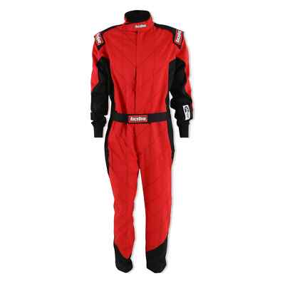 RaceQuip One Piece Single Layer Racing Driver Fire Suit SFI 3.2A/1 Large Red