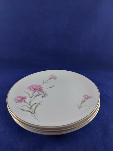 ROYAL COURT CARNATION FINE CHINA JAPAN 4 SALAD PLATES 7 1/2" DIAMETER. BEAUTIFUL - Picture 7 of 8