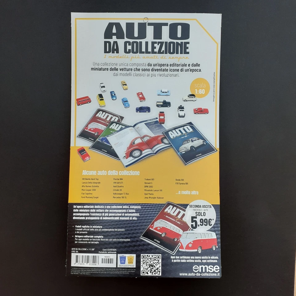 AUTO DA COLLEZIONE 1 FIAT 500 SCALA 1:60 PRIMA USCITA EDICOLA - Immagine 2 di 3