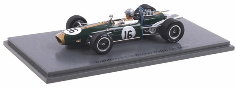 Spark S7114 Brabham BT19 Dutch GP 1966 World Champion - Jack Brabham 1/43 Scale - Image 3 of 3