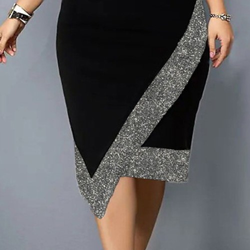 Plus Size Womens Floral Mesh Midi Dress Ladies Evening Cocktail Party Ball Gown - Picture 5 of 18