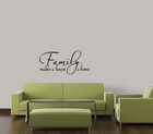 FAMILY MAKES A HOUSE A HOME VINYL WALL ART DECAL LETTERING STICKER DECOR WORDS 