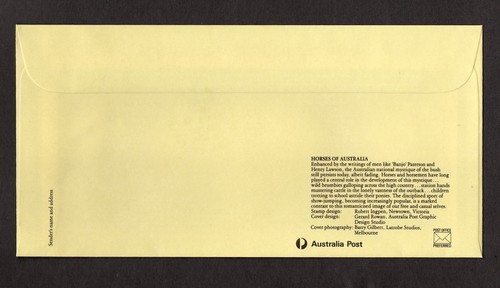 1986 Australia Horses Of Australia First Day Cover Kingswood Postmark - Picture 2 of 2