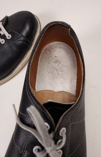 Linds Vintage Bowlingschuhe Leder schwarz Rechtshänder Herren 9 D - Bild 8 von 11