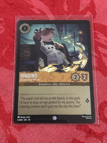 FOIL Lorcana Whispers in the Well - Higgins - Undercover Officer - 5/204 FOIL - Picture 1 of 7