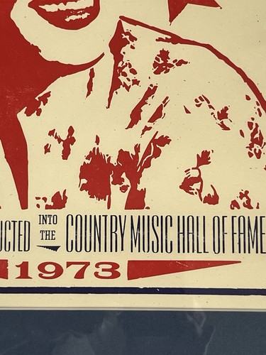 Poster Hatch incorniciato 31 1/2" X 21 1/2" Patsy Cline 1973 1° donna indotta in HOF - Foto 4 di 11