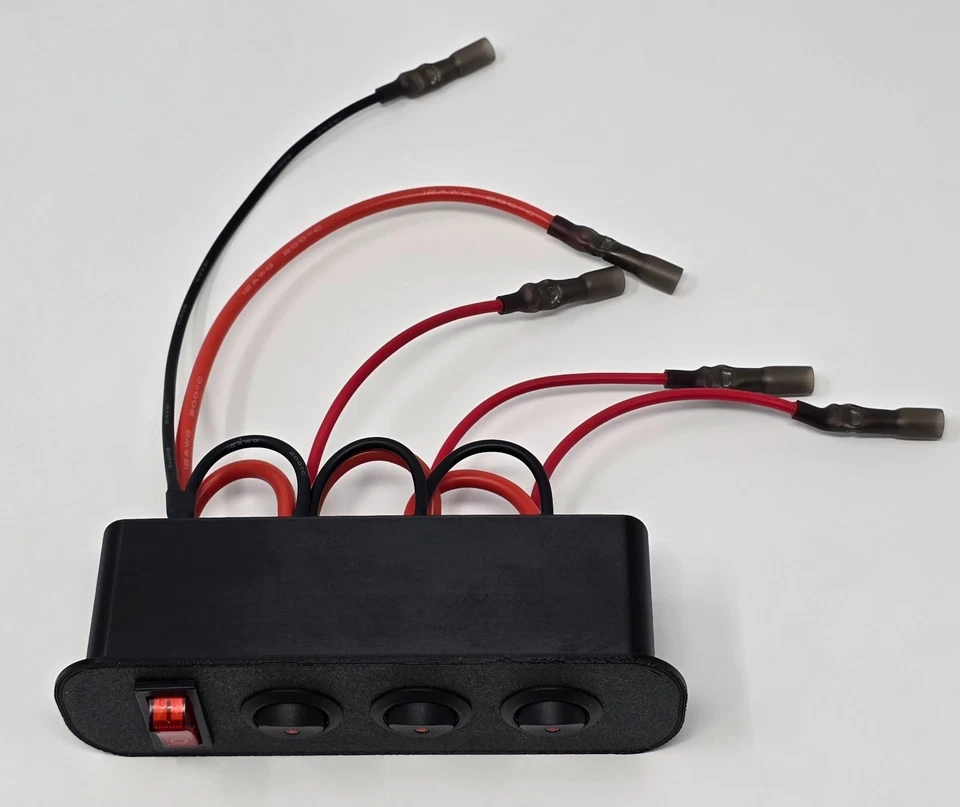 1999-2004 Ford F-250 F-350 pré-fio tamanho 2/3 acessório cubículo painel 3 interruptores - Imagem 3 de 4