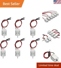 1.5V-6V Type 130 Mini DC Motors - 6 Pack for Robotics & Electronics Projects