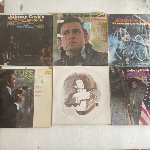 Johnny Cash Vinyl Records Bundle Of 6 Albums Vintage